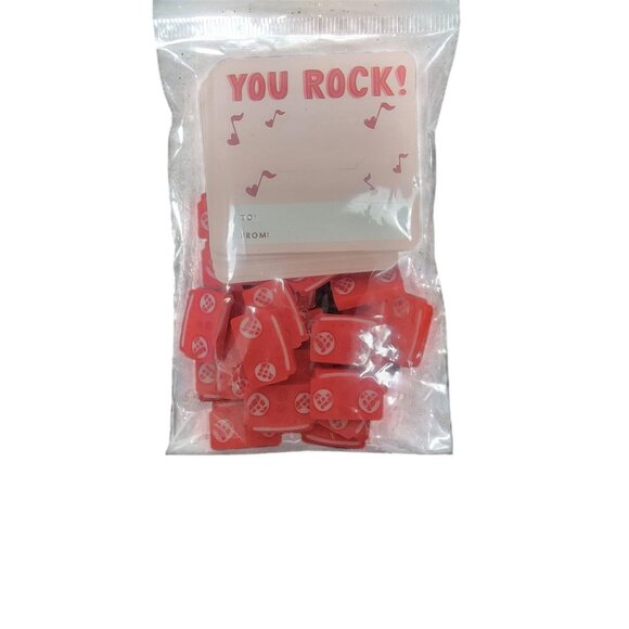 24 Count Valentine Eraser & Card Kit "You Rock!" Design - Picture 2 of 5